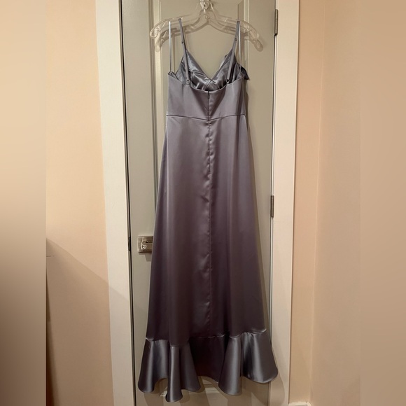 Revelry Paloma Satin Dress - French Blue - Size 8 - Picture 5 of 12